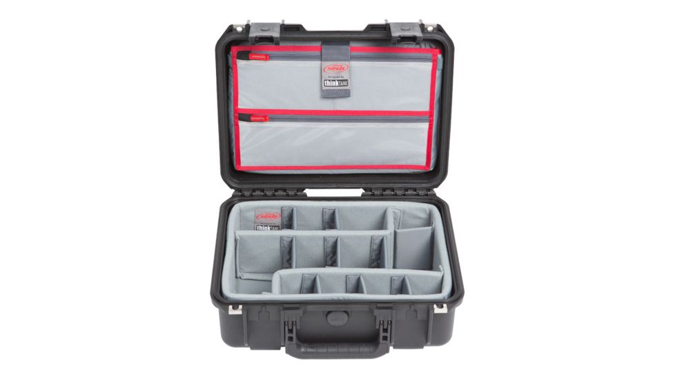 SKB Cases iSeries Case w/Think Tank Designed Photo Dividers and Lid Organizer, Black, 14in x 9.5in x 4in 3i-1510-6DL