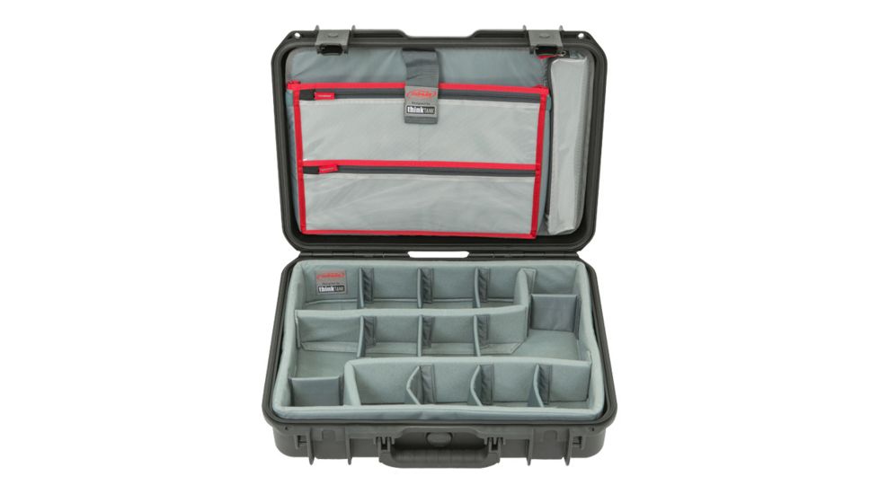 SKB Cases iSeries Case w/Think Tank Designed Photo Dividers and Lid Organizer, Black, 17.5in x 12in x 3.5in 3i-1813-5DL