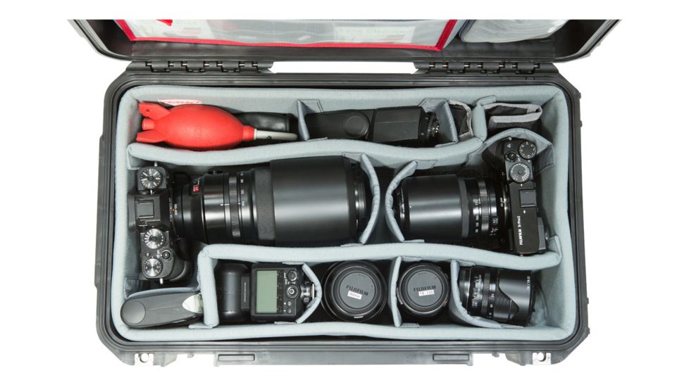 SKB Cases iSeries Case w/Think Tank Designed Photo Dividers and Lid Organizer, Black, 19.5in x 10.5in x 6in 3i-2011-8DL