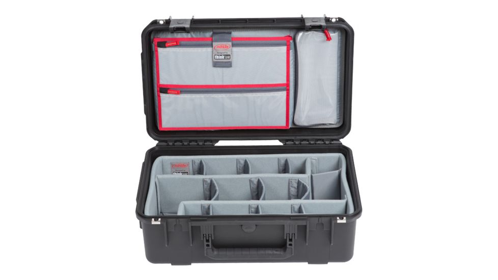 SKB Cases iSeries Case w/Think Tank Designed Photo Dividers and Lid Organizer, Black, 19.5in x 10.5in x 6in 3i-2011-8DL