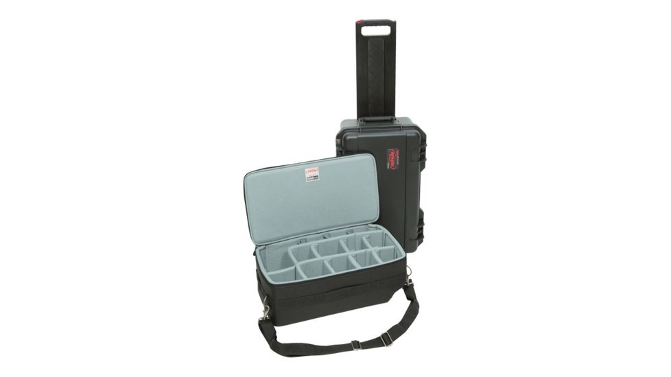 SKB Cases iSeries Case w/Think Tank Designed Zippered, Removeable Divider interior, Black, 19.5in x 10.5in x 7in 3i-2011-7DZ