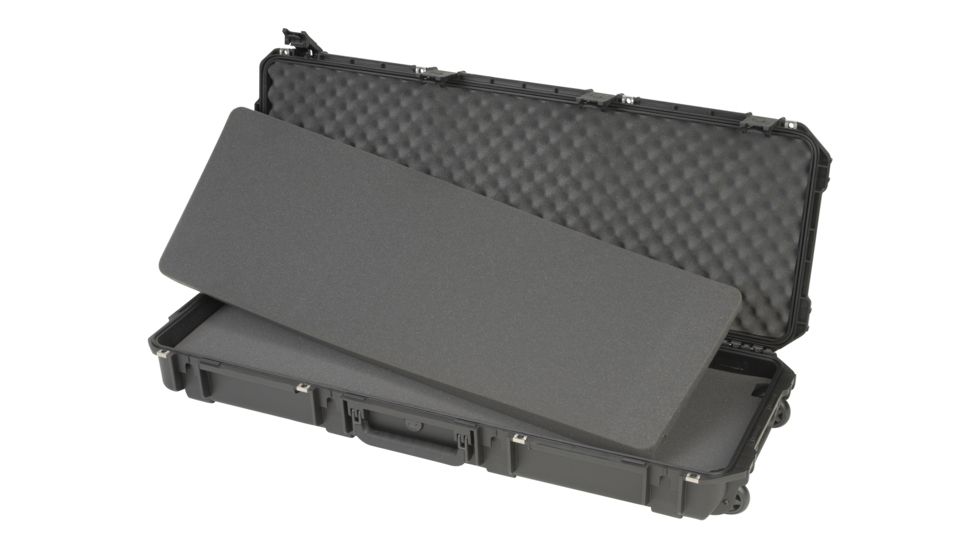 SKB Cases Mil-Std Waterproof Case, 5in. Deep, Layered Foam, Wheels, Tow Handle