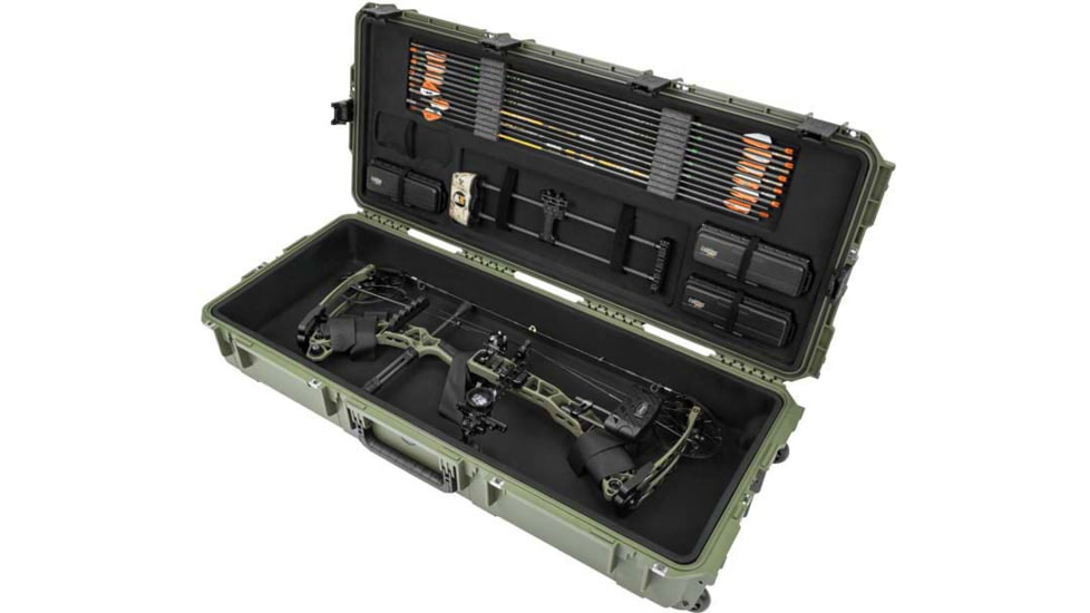 SKB Cases Seres Large Bow Case, OD Green, Grey Plush, 3i-4217-PLP-M