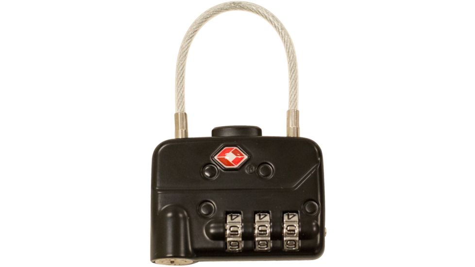 SKB Cases TSA Cable Combination Padlock,Black,5x5x1in 1SKB-PDL-C