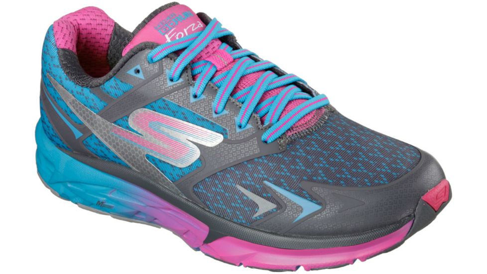 GOrun Forza Road Running Shoe - Womens-Charcoal/Blue-Medium-9