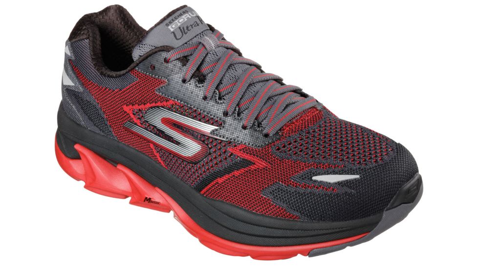 Skechers GoRun Ultra R Road Running Shoe - Men's-Black/Red-Medium-13