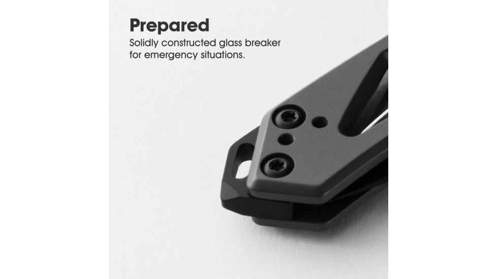 SKEETER HAWK Drop Point and Glass Breaker Tactical EDC Knife, Black, TRU-FMK-0004