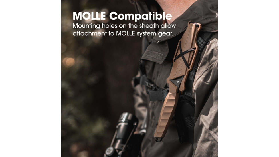 SKEETER HAWK Drop Point Blade EDC Essential Fixed Blade Knife, Black/Brown, TRU-FXK-0001