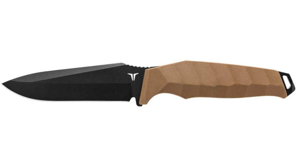 SKEETER HAWK Drop Point Blade EDC Essential Fixed Blade Knife, Black/Brown, TRU-FXK-0001