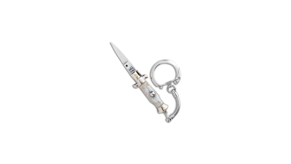 SKM 2.75 Keychain Stiletto, Gray Handle, Gray/Steel, 2.75 inch, BHQ-51051