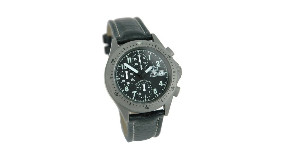 Skytimer 500505301 Automatic Pilot Chronograph Mens Watch, Gray, Black