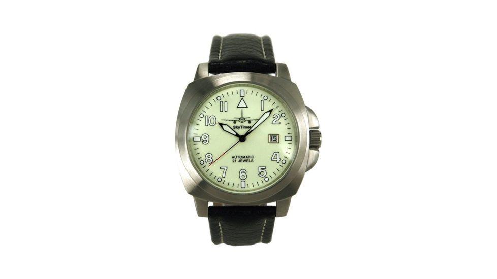 Skytimer 507545031 Automatic Pilot Mens Watch, Silver, Black