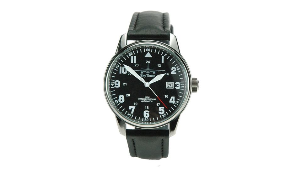 Skytimer 510605003 Automatic Pilot Mens Watch, Black, Black