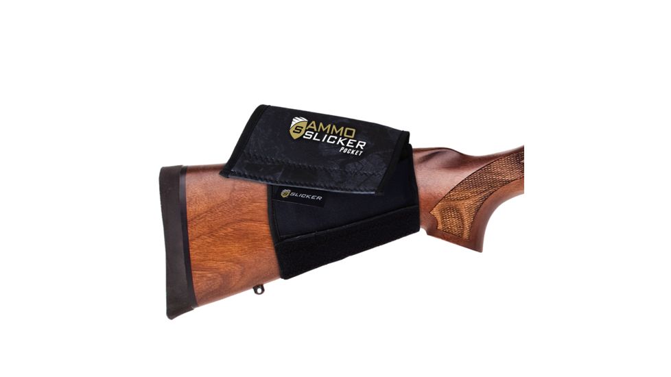Slicker AmmoSlicker  Buttstock Ammo Holder , Universal Pocket, Stealth Shadow, Pocket SK-AMFD01-D18