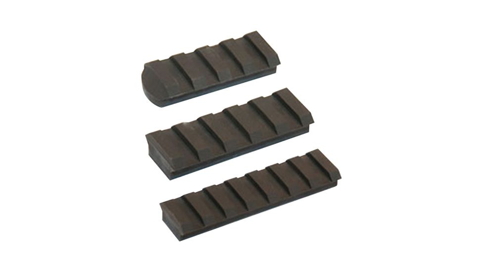 Slide Fire Solutions Assorted Rail Pack Includes One Of Each Size 4 Slot 1.92 Inch/5 Slot 2.15 Inches/7 Slot 2.94 Inches OD Green