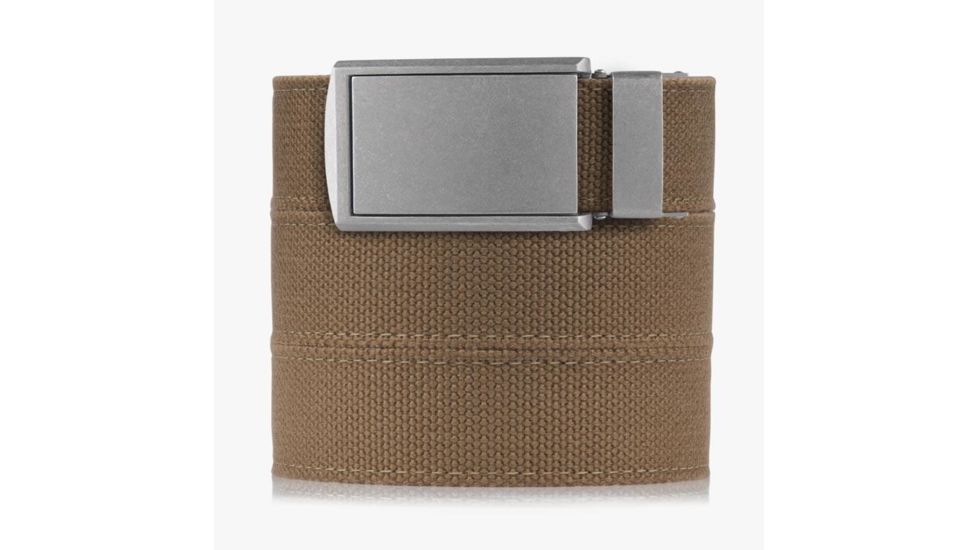 SlideBelts Canvas Belt, Burlap/Zinc, Up to Size 48 Waist CNVSZINC2BRLP