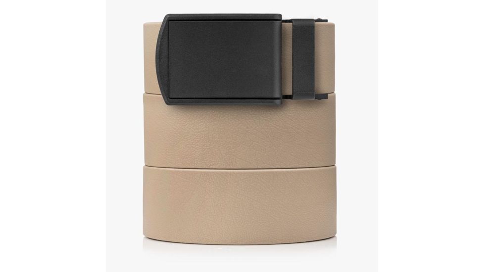 SlideBelts Survival Belt, Desert Tan Strap-Matte Black Buckle, 55in Long, 1.5in Wide SURVBELT-TANMATTBLK-48