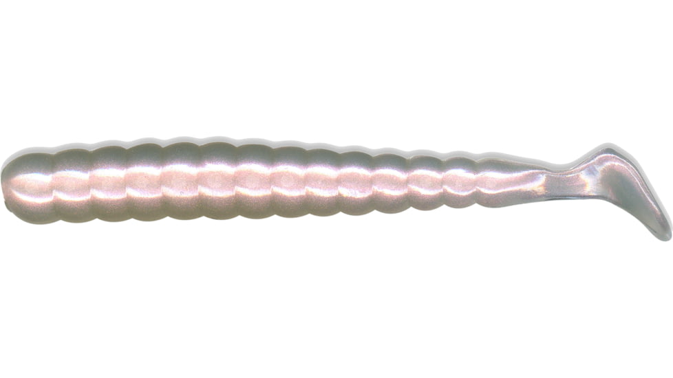 Slider Bass/Walleye Grub, 3, 3in, Pearl White, SBG3-W