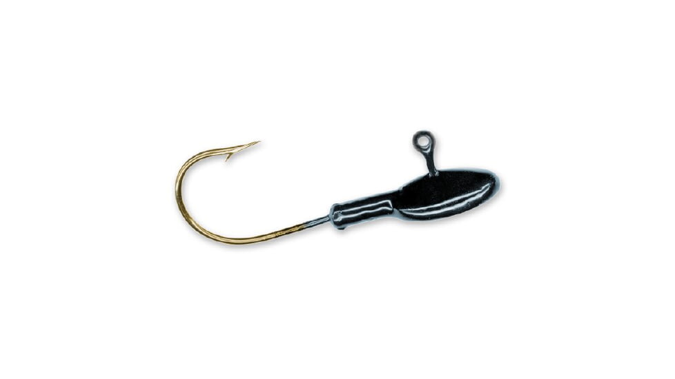 Slider Original Flat Head 1.62in, 1/8 oz, 2/0 Hook, Black 4/Pack, SH18