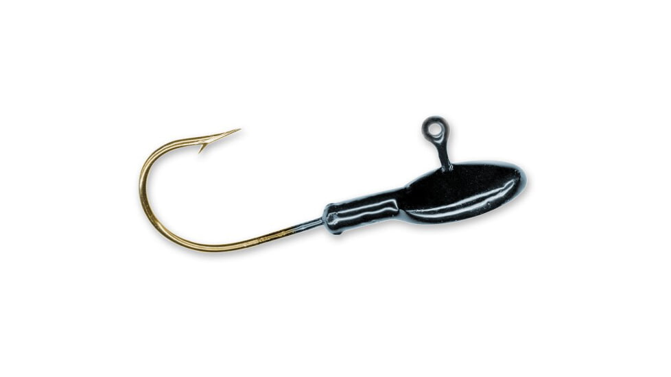 Slider Original Flat Head, 2in 1/4 oz, 4/0 Hook,Black, 4/Pack, SH14