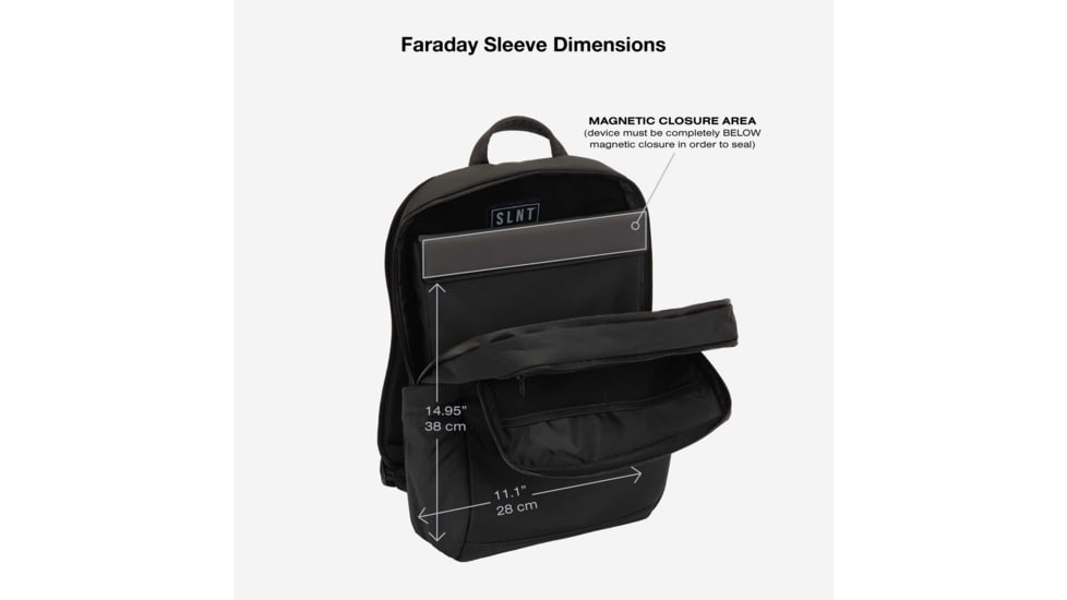 SLNT Essentials Faraday Backpack, Black, 18L, SL-ESBP-01