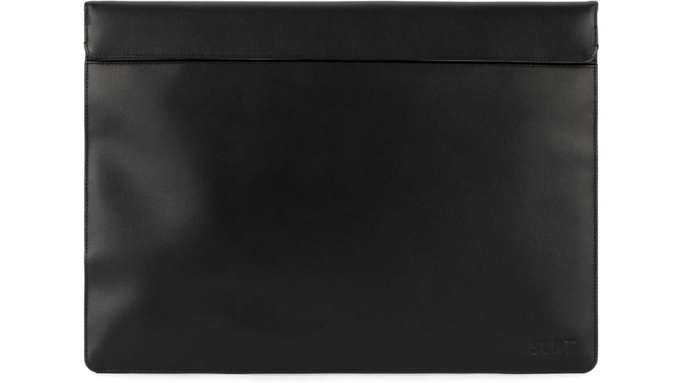 SLNT Faraday Laptop Sleeve, Black Leather, 13/14in, SPS-L13BL
