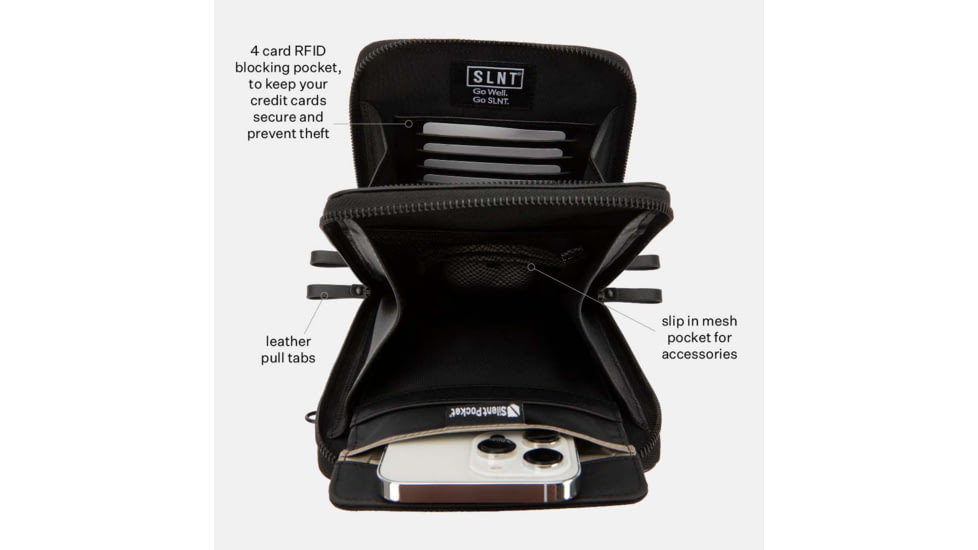 SLNT Lifestyle Faraday Sling Bag, Black, One Size, SPB-FLS-01