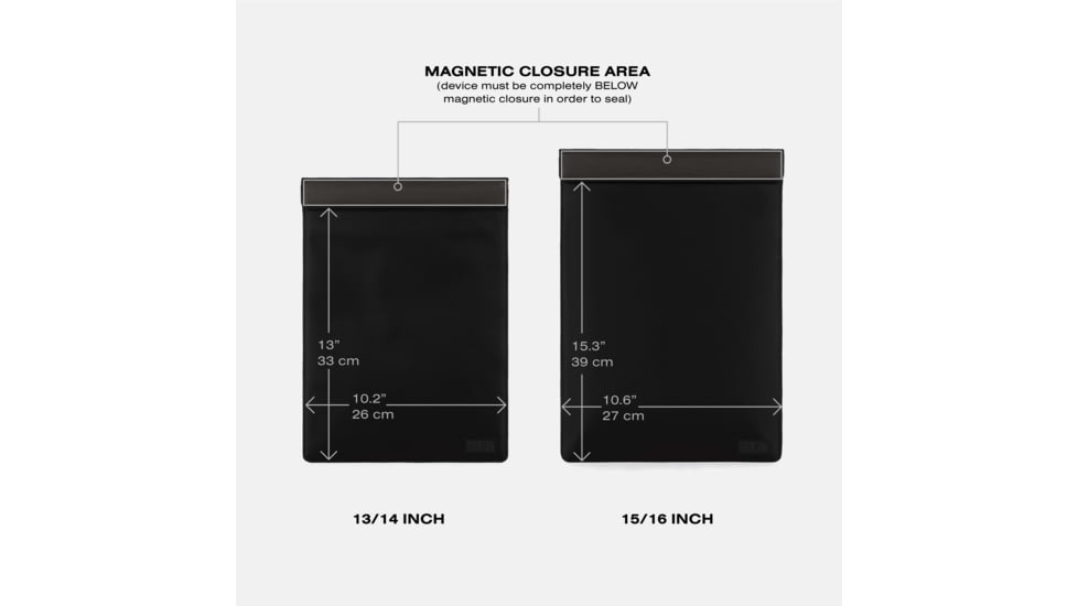 SLNT Vertical Faraday Laptop Sleeve, Black, 15/16in, SPS-VL15BN