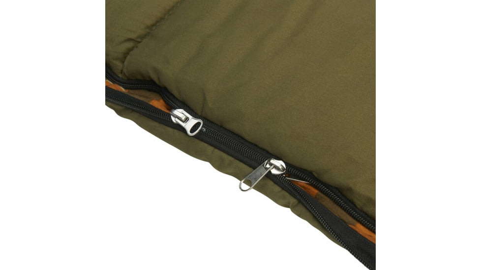 Slumberjack South Fork 15-25 Degrees Sleeping Bag, Rectangular, Olive Drab, 51734920OV