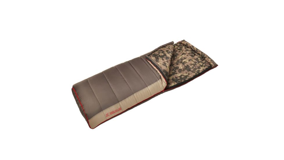 Slumberjack Wheeler Lake Sleeping Bag, 20 Degree Fahrenheit, Brown/Tan/Desert Camo, 51728018