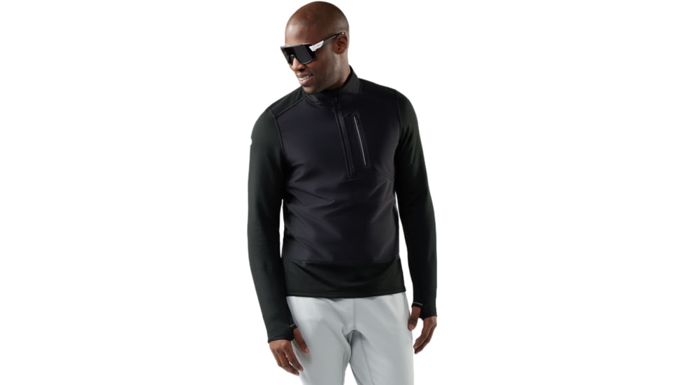 Smartwool Active Fleece Wind 1/2 Zip - Mens, Black, Medium, SW002665001100M000