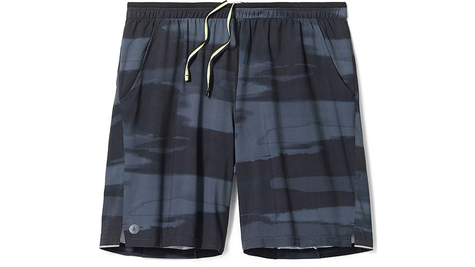 Smartwool Active Lined 8in Short - Mens, Black Horizon Print, Large, SW016966L541-L