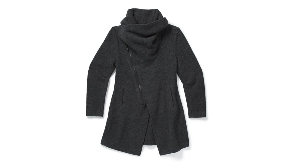 Smartwool Anchor Line Sherpa Asym Coat - Womens, Charcoal, Large, SW016257003-L