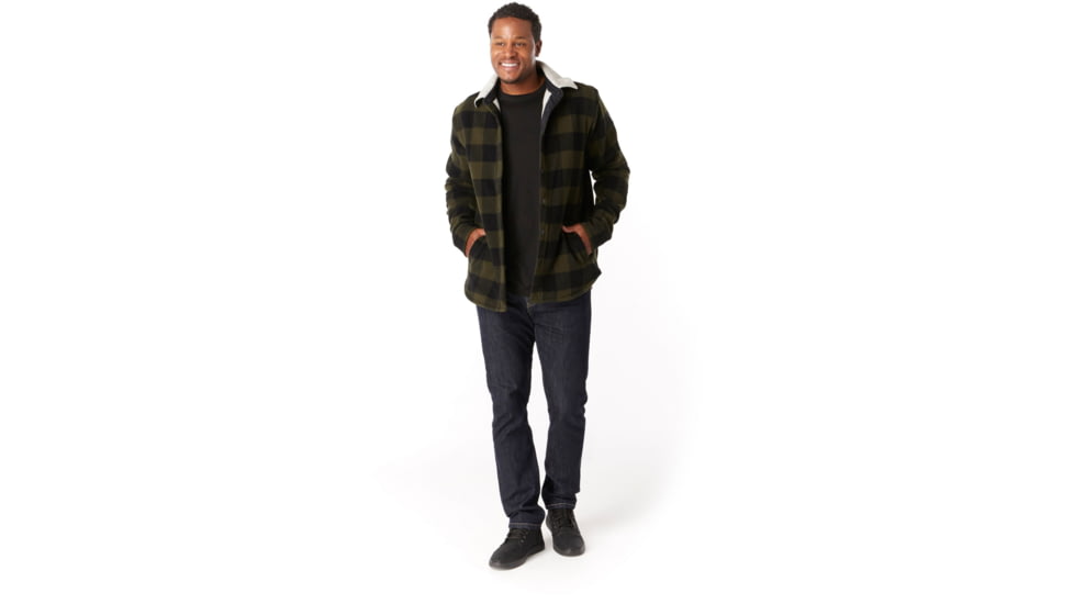 Smartwool Anchor Line Sherpa Shirt Jacket - Mens, Olive, Extra Large, SW019040023-XL