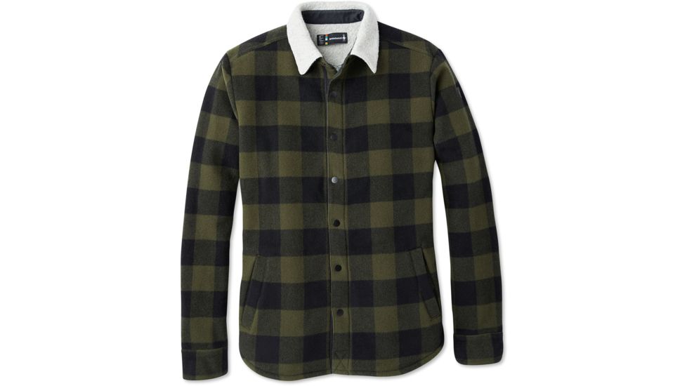 Smartwool Anchor Line Sherpa Shirt Jacket - Mens, Olive, Extra Large, SW019040023-XL
