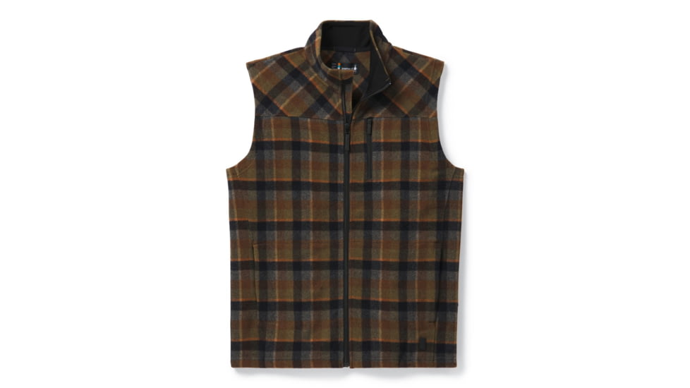 Smartwool Anchor Line Vest - Mens, Olive Plaid, Large, SW016316E83-L