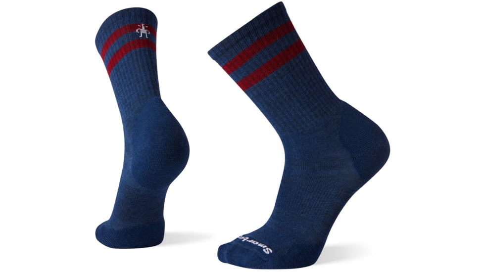 Smartwool Athletic Light Elite Stipe Crew Socks - Womens, Alpine Blue, Small, SW001249B25-AP-Small