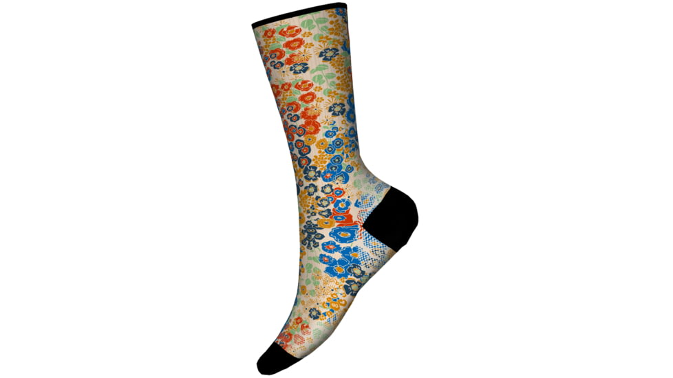 Smartwool Athletic Meadow Print Crew Socks, Natural, Small, SW0019931001-S
