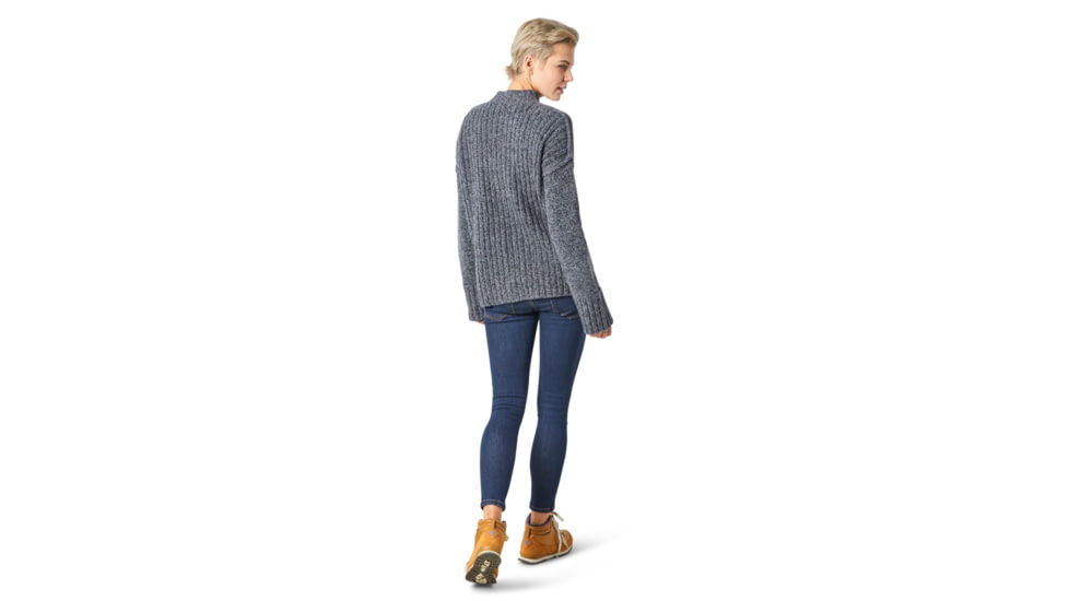 Smartwool Bell Meadow Sweater - Womens, Black/Medium Gray Heather Marl, Large, SW016385E94-L