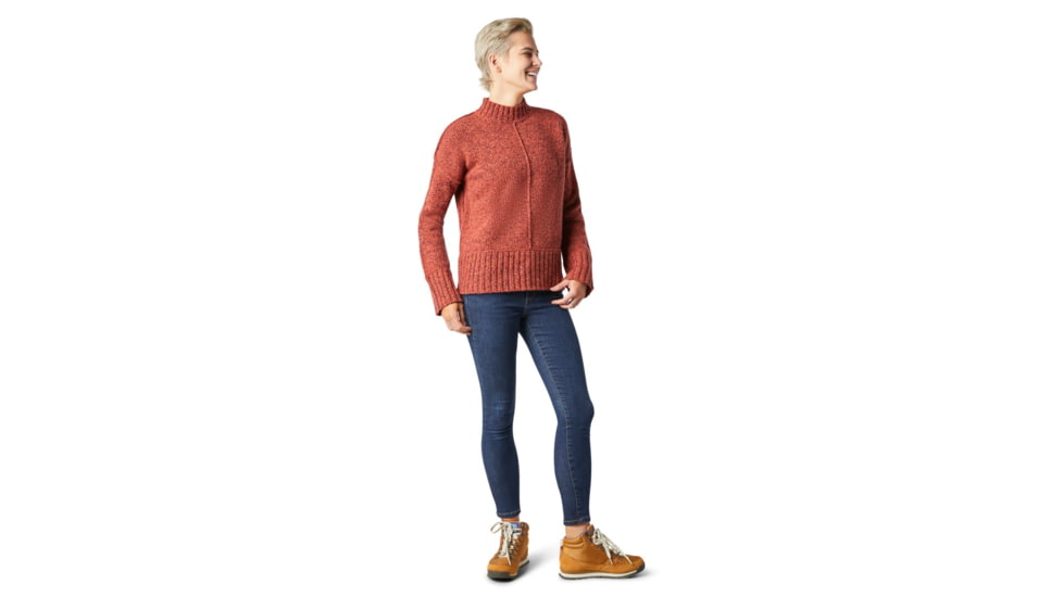 Smartwool Bell Meadow Sweater - Womens, Woodsmoke/Ginger Heather Marl, Medium, SW016385F13-M