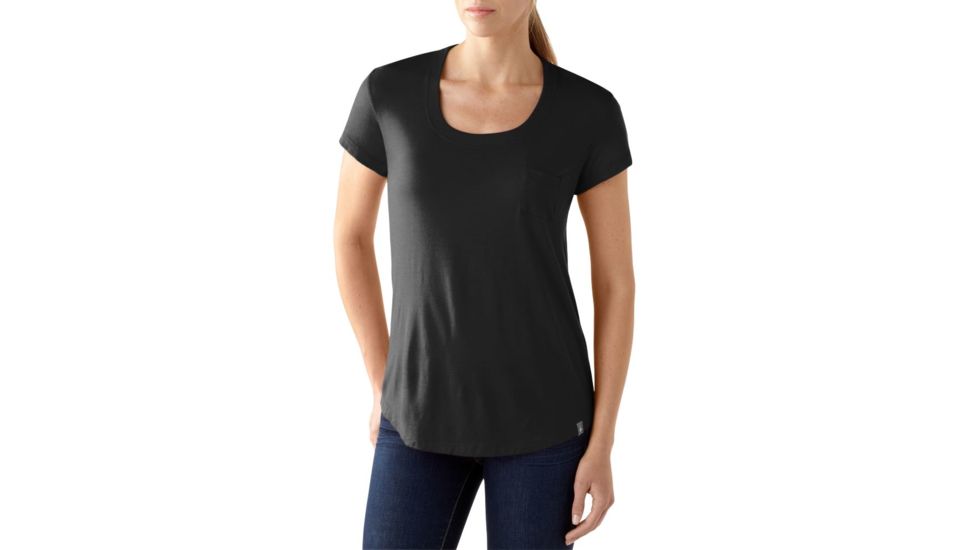Smartwool Boyfriend Pocket Tee - Women's-Black-Small