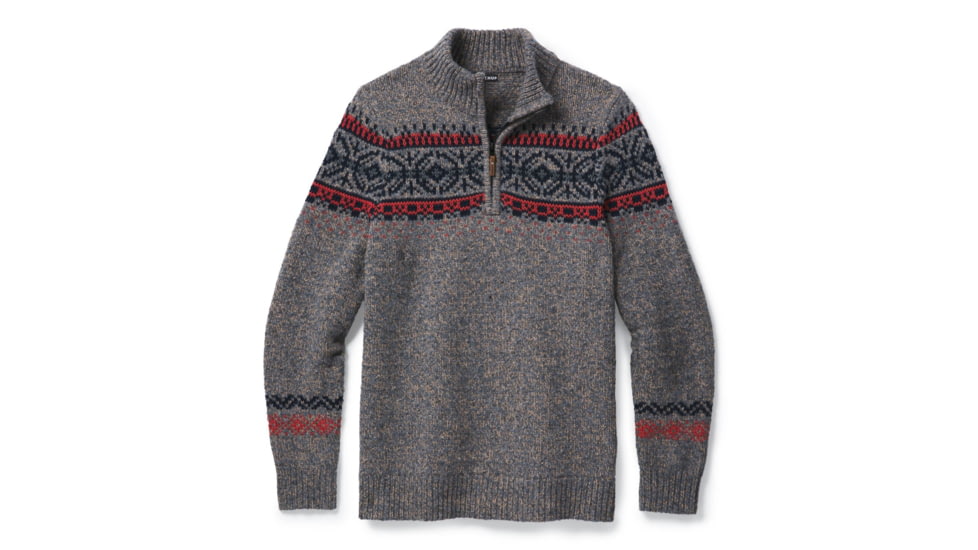 Smartwool CHUP Hansker Half Zip Sweater - Mens, Camel Heather/Medium Gray Heather, Medium, SW016423E57-M
