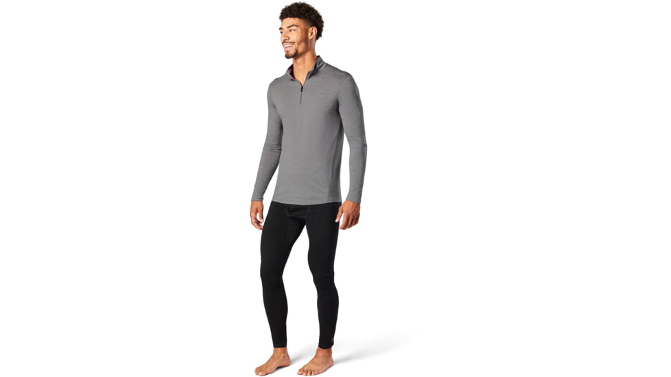 Smartwool Merino 1/4 Zip 150 Baselayer - Men's, Small, Light Gray Heather, SW000752545S