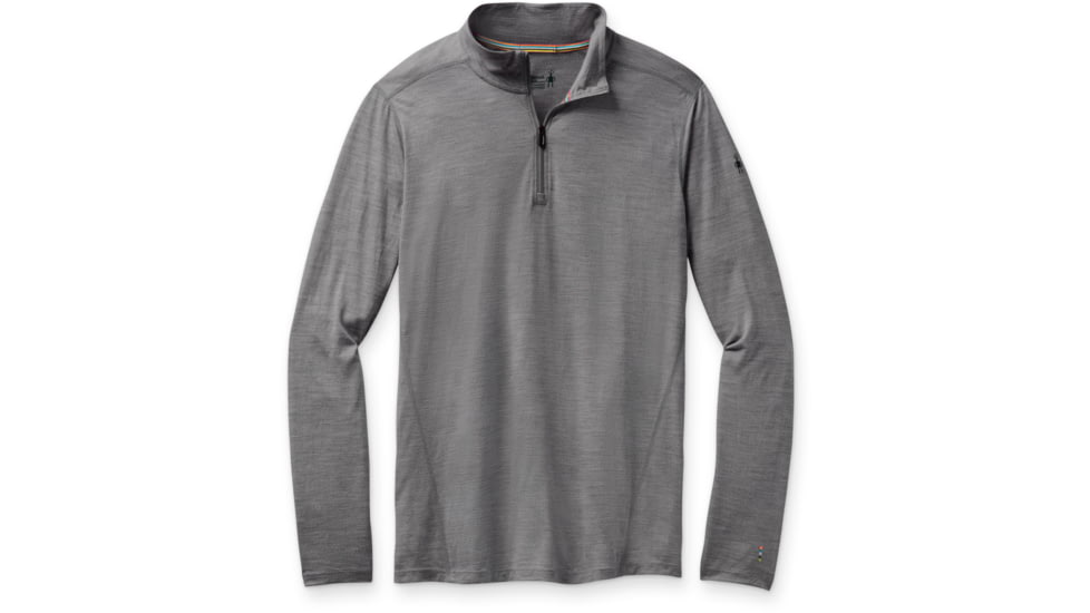 Smartwool Merino 1/4 Zip 150 Baselayer - Men's, Small, Light Gray Heather, SW000752545S