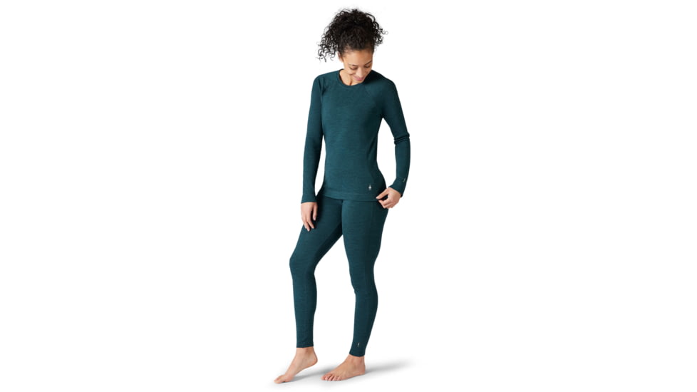 Smartwool Classic Thermal Merino Base Layer Crew - Womens, G75 Twilight Blue Heather, Medium, SW016369G75M