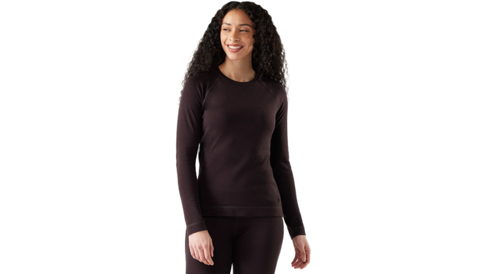 Smartwool Classic Thermal Merino Base Layer Crew - Womens, Mink Heather, Large, SW016369P85100L000