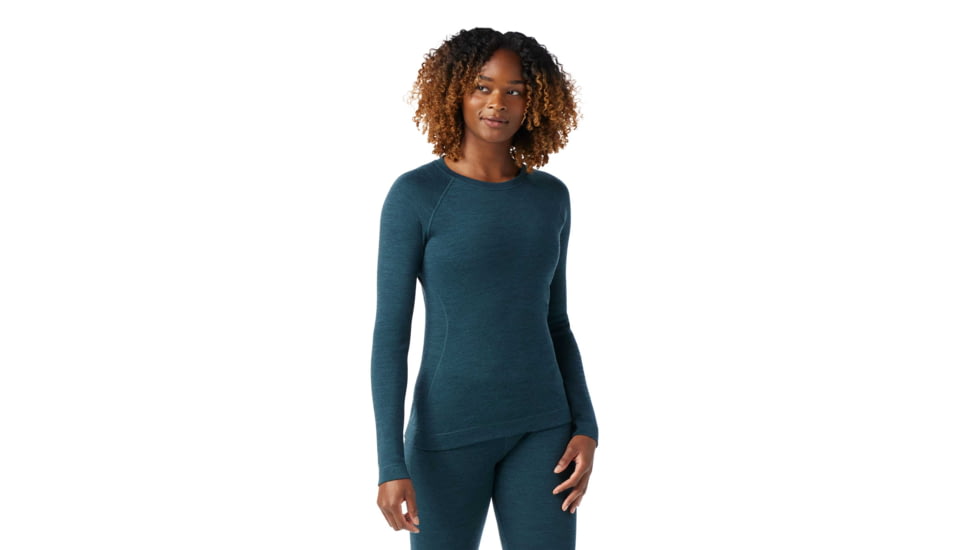 Smartwool Classic Thermal Merino Base Layer Crew - Womens, Twilight Blue Heather, Extra Large, SW016369G7510XL000