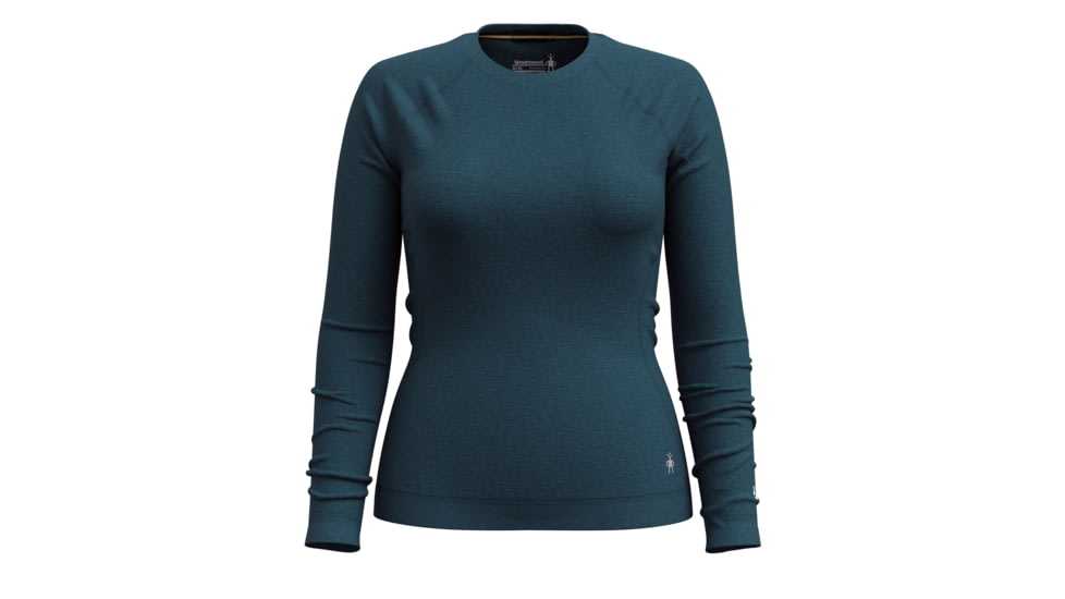 Smartwool Classic Thermal Merino Base Layer Crew - Womens, Twilight Blue Heather, Extra Large, SW016369G7510XL000