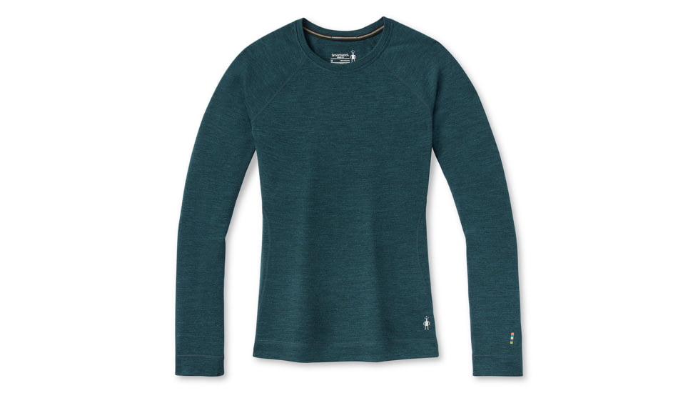 Smartwool Classic Thermal Merino Base Layer Crew - Womens, Twilight Blue Heather, Extra Small, SW016369G751-XS