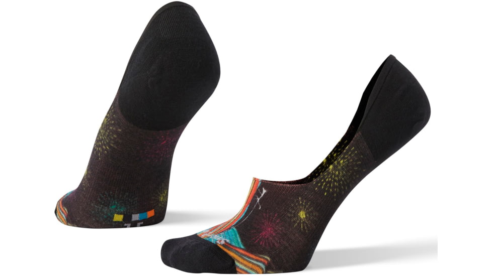 Smartwool Curated Rainbow Mountain Climb No Show - Womens, Black, Medium, SW010468001M